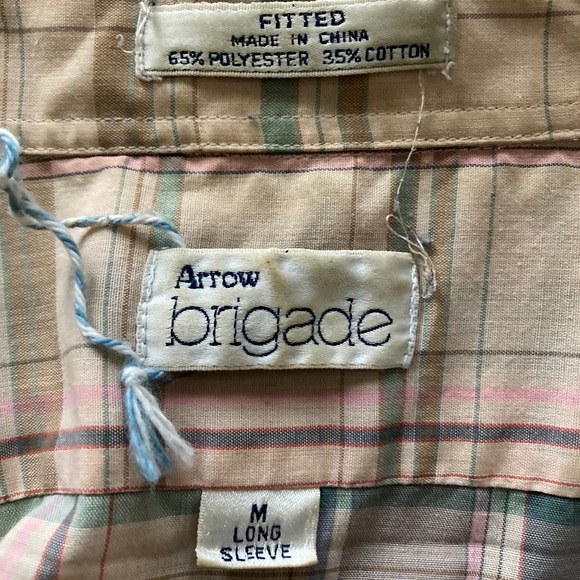 *VINTAGE* PRE-OWNED ARROW BRIGADE brand BUTTON UP LONG SLEEVE - Picture 6 of 6